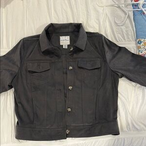 Tommy Bahama grey ultra suede jacket.